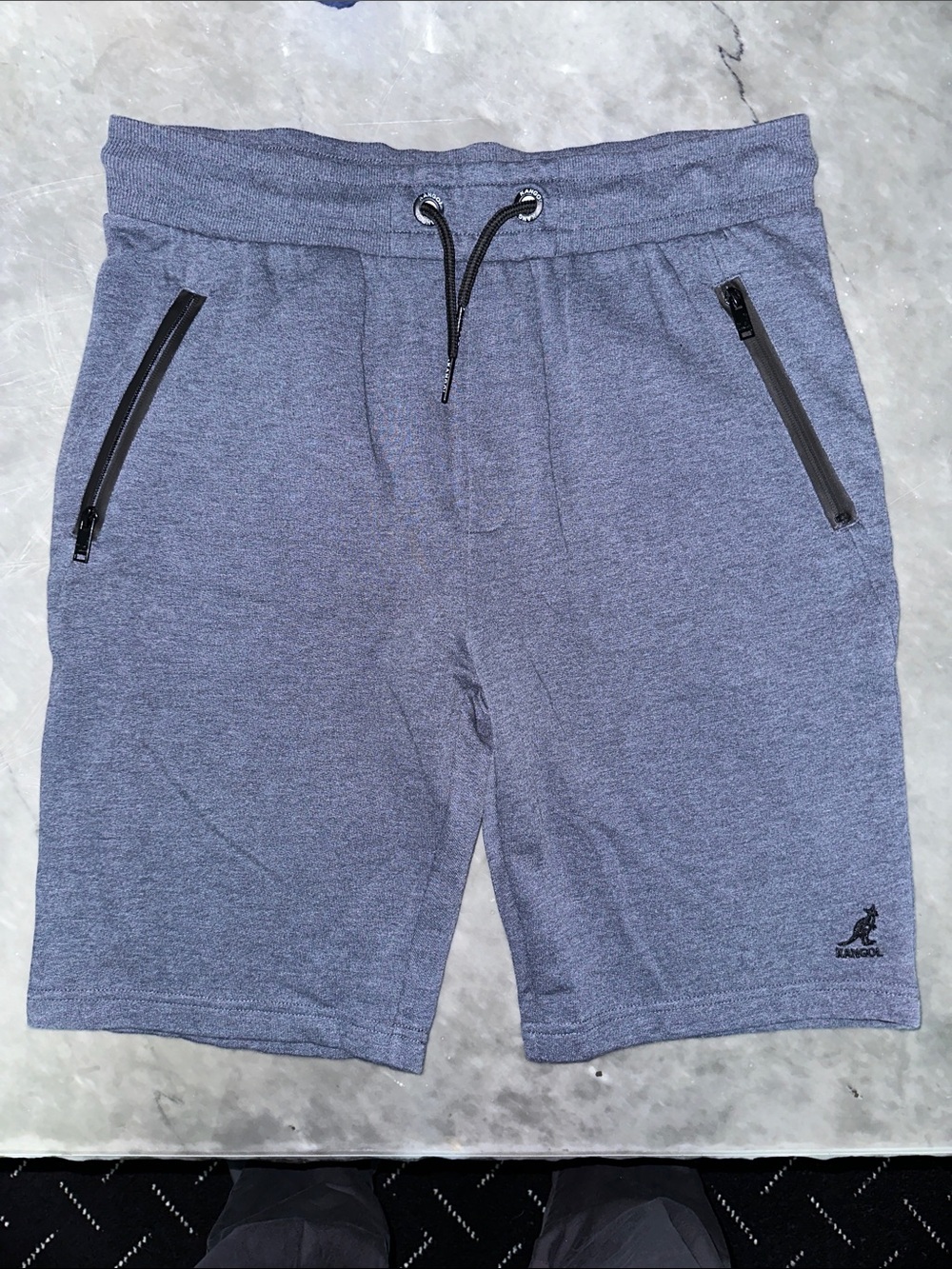 Kangol Men's Heather Gray Athletic Drawstring Shorts